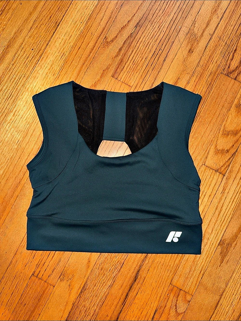 Forme Women's Sports Posture Bra Green Black Size Large